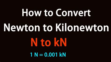 conversion kilo newton